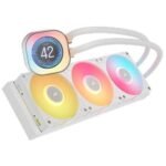 Corsair iCUE LINK TITAN 360 RX LCD RGB Liquid CPU Cooler, RX120 RGB Magnetic Dome Fans, Personalised LCD Screen, iCUE LINK Hub Included, White - Image 2