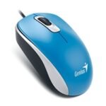 Genius DX-110 Wired USB Plug and Play Mouse, 1000 DPI Optical Tracking, 3 Button with Scroll Wheel, Ambidextrous Design with 1.5m Cable, Blue - Image 2