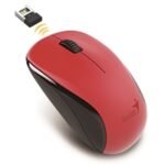 Genius NX-7000 Wireless Mouse, 2.4 GHz with USB Pico Receiver, Adjustable DPI levels up to 1200 DPI, 3 Button with Scroll Wheel, Ambidextrous Design, Red - Image 2