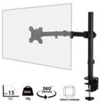 piXL Desk-Mounted Fully-Adjustable Single Monitor Arm for Screens up to 32 inch with VESA Mount & Built-In Cable Management - Image 5