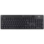 Evo Labs WM-757UK Wireless Keyboard and Mouse Combo Set, With Integrated Tablet/ Mobile/ Smartphone Stand, 2.4GHz Full Size Qwerty UK Layout Keyboard with Wireless Mouse, Ideal for Home/Office, Black - Image 2