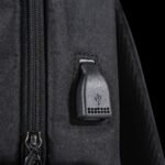 Marvo Scorpion Urbano 20 Black Waterproof 15.6 Inch Laptop Backpack with USB Charging Port (Black) - Image 5