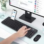 Evo Labs WM-757UK Wireless Keyboard and Mouse Combo Set, With Integrated Tablet/ Mobile/ Smartphone Stand, 2.4GHz Full Size Qwerty UK Layout Keyboard with Wireless Mouse, Ideal for Home/Office, Black - Image 5