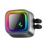 DeepCool LS520 Premium AiO Liquid CPU Cooler, Universal Socket, 240mm Radiator, PWM 2250RPM Cooling Fans, Addressable RGB LED Lighting, Fully Customizable Infinity Mirror Cap Design, Black Version - Image 4