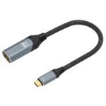 Prevo USBC-HDMI-ADA Display Converter Adapter, USB Type-C (M) to HDMI (F), 0.2m, Black & Silver, HDMI 2.0, Supports up to 4K@60Hz, Braided Cable, Retail Box Packaging - Image 4