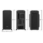 be quiet! Silent Base 802 Case, Black, Mid Tower, 2 x USB 3.2 Gen 1 Type-A / 1 x USB 3.2 Gen 2 Type-C, 10mm Front & Side Sound-Dampening Mats, 3 x Pure Wings 2 140mm Black PWM Fans Included, Interchangeable Top & Front Panels - Image 2
