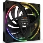 be quiet! Light Wings PWM High Speed Addressable RGB Fan, 120mm, 2500RPM, 4-Pin PWM Fan & 3-Pin ARGB Connectors, Black Frame, Black Blades, ARGB Lighting on Front & Rear - Image 4