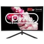 piXL CM27GF6D 27 Inch Curved Frameless Monitor, 165Hz, 6ms Response Time, HDR, Frameless, 1920x1080 Full HD, HDMIx2, Display Port, Black, VESA Mount - Image 2