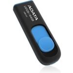 Adata UV128 64GB USB 3.2 Gen 1 Flash Drive, Capless Design, Black/Blue - Image 2