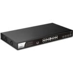 DrayTek VSPQ2200XB-K VigorSwitch PQ2200xb 16 Port 2.5 GbE POE+ Managed Layer 2+ Switch with 4x POE++ Ports and 4x 10GbE SFP+ Ports - Image 2