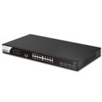 DrayTek VSPQ2200XB-K VigorSwitch PQ2200xb 16 Port 2.5 GbE POE+ Managed Layer 2+ Switch with 4x POE++ Ports and 4x 10GbE SFP+ Ports - Image 4