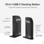 Plugable UD-ULTC4K Triple Monitor 4K 96W USB-C PD DisplayLink Certified Docking Station - Image 2