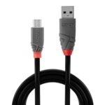 Lindy 36730 0.2m USB 2.0 Type A to Micro-B Cable, Anthra Line - Image 2