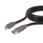Lindy 36730 0.2m USB 2.0 Type A to Micro-B Cable, Anthra Line - Image 5