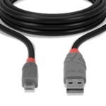 Lindy 36731 0.5m USB 2.0 Type A to Micro-B Cable, Anthra Line - Image 4