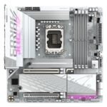 Gigabyte B860M AORUS ELITE WIFI6E ICE Intel 1851 Socket Motherboard, Micro-ATX, 4x DDR5 Slots, 3x M.2 Sockets, Fitted I/O Shield, 2.5GbE LAN, Wi-Fi 6E, 1x DisplayPort / 1x HDMI / 1x USB-C (USB4) - Image 2