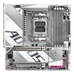 Gigabyte B850M AORUS ELITE WIFI6E ICE AMD AM5 Socket Motherboard, Micro-ATX, 4x DDR5 Slots, 2x M.2 Sockets, Fitted I/O Shield, 2.5GbE LAN, Wi-Fi 6E, 1x DisplayPort / 1x HDMI Port - Image 2