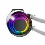 Antec Vortex Lum 360 ARGB White CPU Liquid Cooler - Intel & AMD Compatible, 3 x 120mm ARGB Fans, Suspended Spiral Pump Head, Enhanced Cooling Performance - Image 3