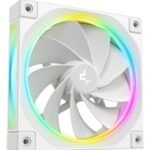 DeepCool FL12 120mm PWM 3 Pack Reverse White Fan - High Performance, Low Noise, Fluid Dynamic Bearing, 36 ARGB LEDs, 500-2150 RPM, 55 CFM Airflow, 4-Pin PWM Control - Image 3