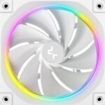 DeepCool FL12 120mm PWM 3 Pack Reverse White Fan - High Performance, Low Noise, Fluid Dynamic Bearing, 36 ARGB LEDs, 500-2150 RPM, 55 CFM Airflow, 4-Pin PWM Control - Image 4