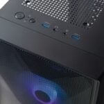 TecWare Forge M2 mATX PC Case, Compact High Airflow Mesh Front Panel, 3 x ARGB Fans Included, Hinged Tempered Glass Door, Supports 240mm Radiator, mATX/ITX, Black - Image 6