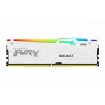 Kingston FURY Beast KF560C36BWE2AK2-32 32GB (2x 16GB) DIMM System Memory, 6000MHz, DDR5, CL36, White, RGB, Intel XMP, AMD EXPO - Image 2