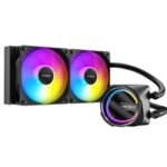Antec Skeleton 240 ARGB Liquid CPU Cooler, Universal Socket, Black, 240mm Radiator, PWM up to 2000 RPM Cooling Fans, Addressable RGB LED Lighting - Image 2