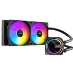 Antec Skeleton 240 ARGB Liquid CPU Cooler, Universal Socket, Black, 240mm Radiator, PWM up to 2000 RPM Cooling Fans, Addressable RGB LED Lighting - Image 3
