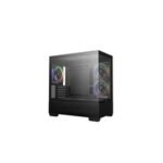 DeepCool CG380 3F Micro-ATX Gaming Case Black  Panoramic Tempered Glass Side Panel, Mesh Airflow Front, 3 Pre-Installed ARGB Fans, USB-C & USB-A Front I/O, Spacious SFF/mATX/ITX Build Support - Image 2