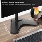 VonHaus Single Monitor Mount and Stand for 13-32 Inch Screens, VESA dimensions 75x75mm and 100x100mm - Image 3