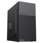 CiT Mentor Micro-ATX Office PC Case With USB Type C and 80mm Rear Black Fan Included