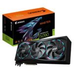 Gigabyte NVIDIA GeForce RTX 5090 AORUS MASTER 32G Graphics Card, 32GB GDDR7, 21760 CUDA Cores, 2655 MHz Core Clock, Triple Fan, RGB, 3x DisplayPorts / 1x HDMI Port