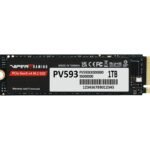 Partiot PV593 (PV593P1TBM28H) 1TB NVMe SSD, M.2 Interface, PCIe Gen5 x4, 2280, Read/Write up to 14,000 / 13,000 MB/s, 5 Year Warranty