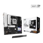 ASRock A620AM Pro RS WiFi AMD Socket AM5 Motherboard, 4x DDR5 Slots, 3x M.2 Socket, 2.5GbE LAN, Wi-Fi 6E, 1x HDMI Port / 1x DisplayPort