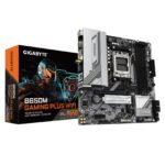 Gigabyte B650M GAMING PLUS WIFI (Rev.1.2) AMD AM5 Socket Motherboard, Micro-ATX, 4x DDR5 Slots, 2x M.2 Socket, Fitted I/O Shield, 2.5GbE LAN, Wi-Fi 6, 2x DisplayPort / 1x HDMI Port