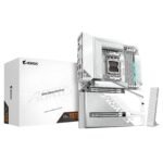 Gigabyte X870 AORUS STEALTH ICE AMD AM5 Socket Motherboard, ATX, 4x DDR5 Slots, 4x M.2 Socket, 5GbE LAN, WiFi 7, 1x HDMI Port / 2x USB-C (USB4)