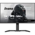 iiyama G-Master Black Hawk gaming monitor GB2441HSU-B1 24-Inch Black, IPS, Height Adjustable, Ultra Slim Bezel, Full HD, 144Hz, 1ms, FreeSync, HDMI, Display Port, USB Hub
