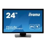 iiyama PROLITE T2452MSC-B1  24 inch IPS Touch Screen Monitor, Full HD, 5ms, USB Hubx2, HDMI, DisplayPort, 60Hz, Speakers, Black, ACR, Internal PSU