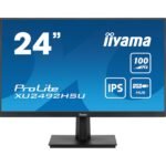 iiyama Prolite XU2492HSU-B6 24 inch IPS Monitor, Full HD, 0.4ms, USB Hub, HDMI, DisplayPort, 100Hz, Speakers, Black, Internal PSU, VESA