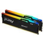 Kingston FURY Beast KF556C36BBEAK2-32 32GB (2x 16GB) DIMM System Memory, 5600MHz, DDR5, CL36, Black, RGB, Intel XMP, AMD EXPO - Image 2