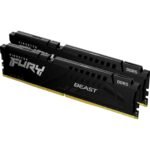Kingston FURY Beast KF556C40BBK2-64 64GB (2x 32GB) DIMM System Memory, 5600MHz, DDR5, CL40, Black, Intel XMP