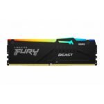 Kingston FURY Beast KF560C36BBEA-8 8GB (1x 8GB) DIMM System Memory, 6000MHz, DDR5, CL36, Black, RGB, Intel XMP, AMD EXPO