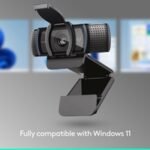 Logitech C920S HD Pro Webcam, Full HD 1080p/30fps Video Calling, Clear Stereo Audio, HD Light Correction, Privacy Shutter, Streaming, Works With Skype,Zoom,FaceTime - Black - Image 5